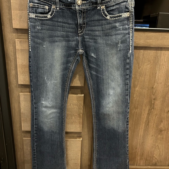 Daytrip Blue Boot Cut Jeans with Vintage Aesthetic - Picture 1 of 2